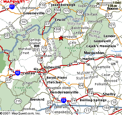 Map to Burnsville